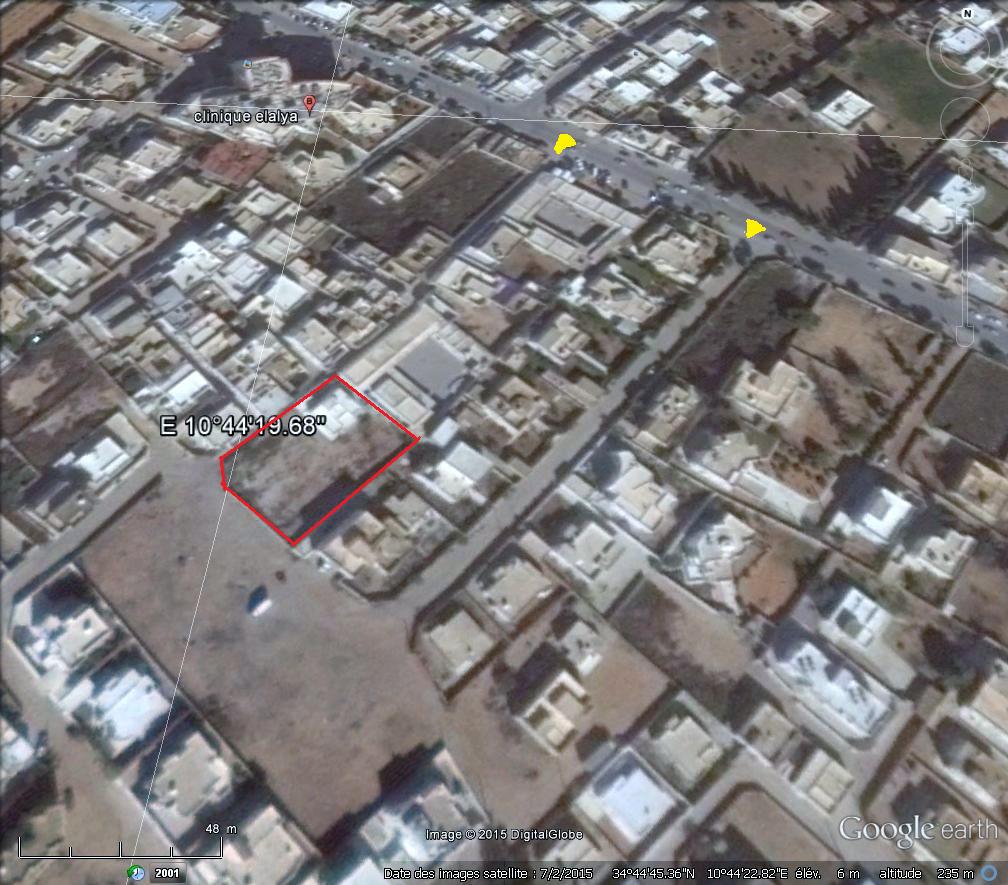 Sfax Sud&nbsp;El Ain&nbsp;Terrain&nbsp;Terrain nu&nbsp;Terrain 1430 m2 route el ain  km 2