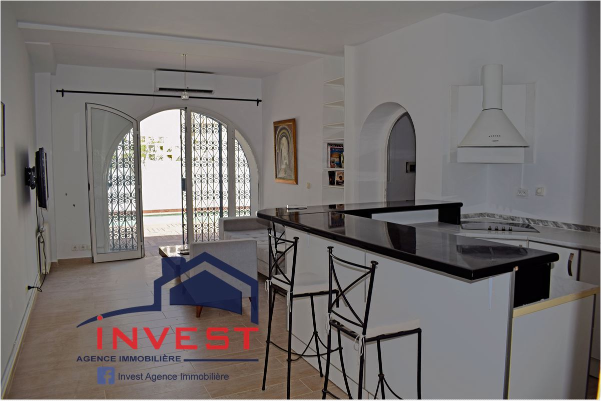 La Marsa&nbsp;Gammart&nbsp;Location&nbsp;Appart. 1 pi�ce&nbsp;S1 meubl� avec piscine � gammarth