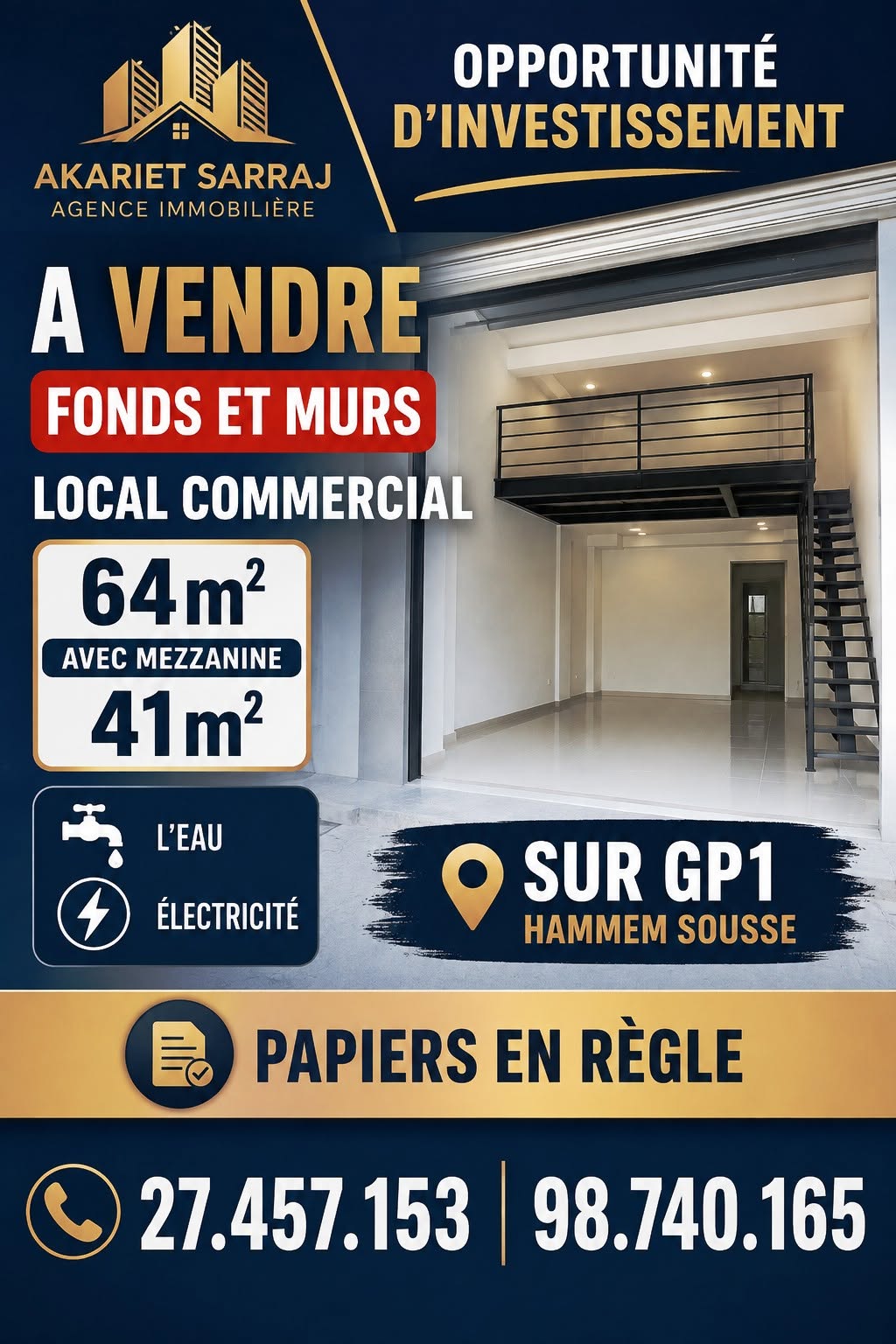 Bureaux & Commerces&nbsp;Surfaces
