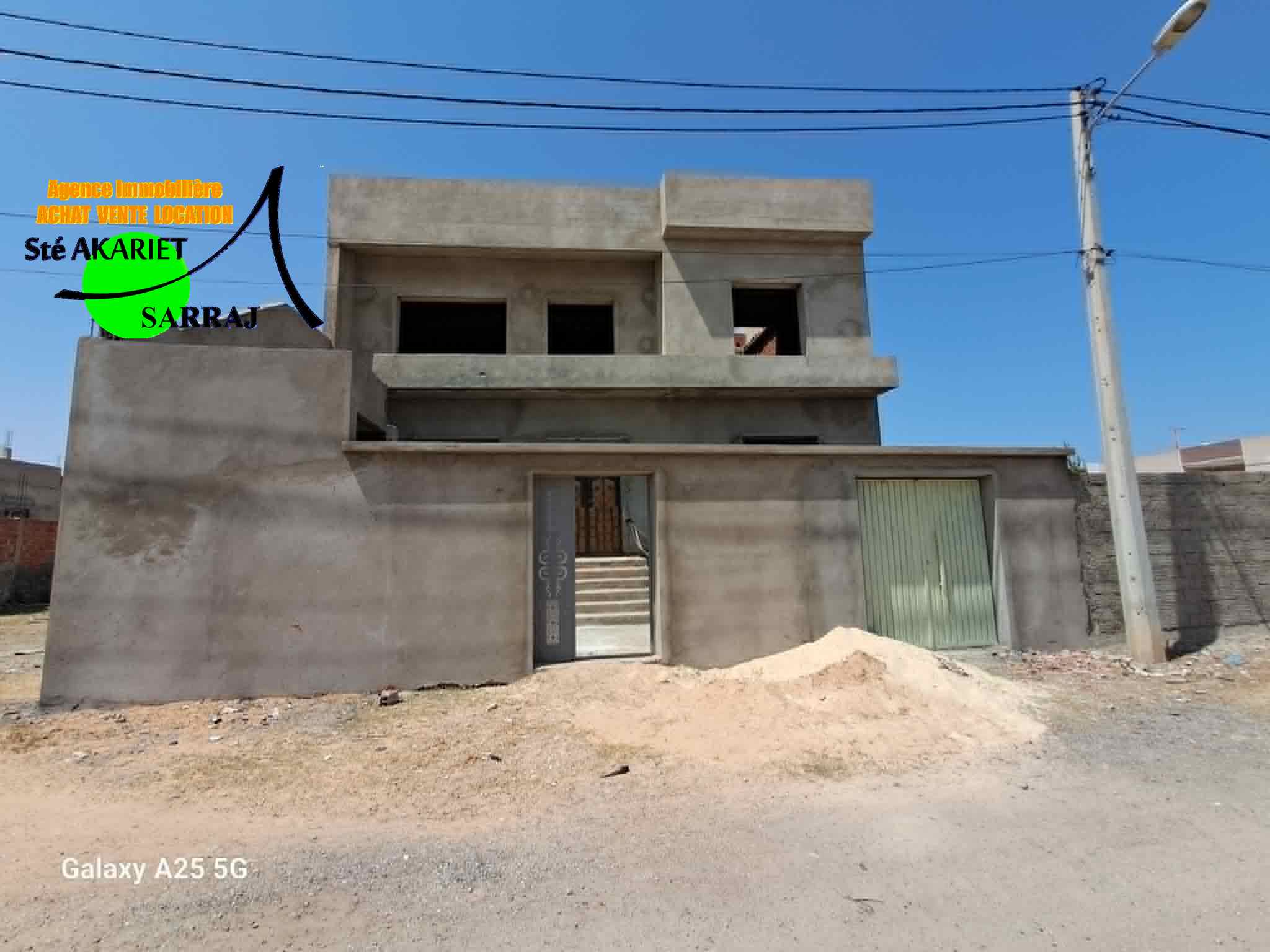 Akouda&nbsp;Akouda&nbsp;Vente&nbsp;Maisons&nbsp;Villa inachev� r1 pas loin de municipalit� akouda