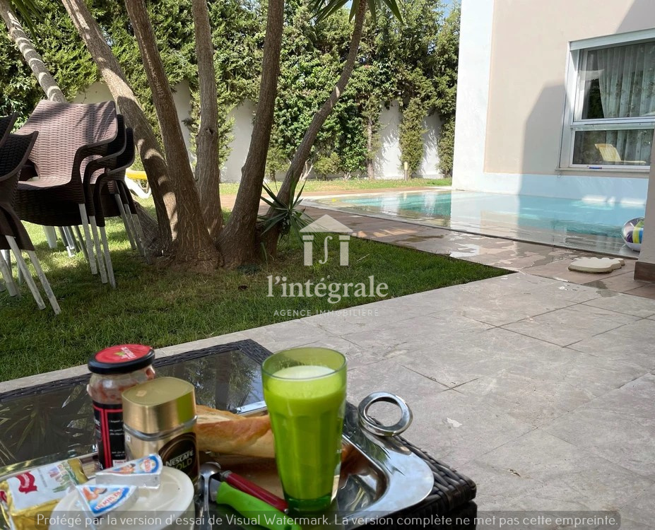 El Menzah&nbsp;El Manar 1&nbsp;Location&nbsp;Maisons&nbsp;Superbe villa meubl� avec piscine
