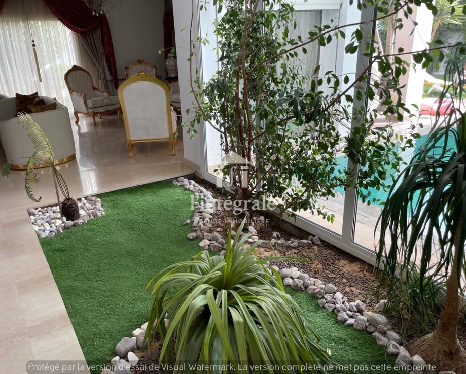 El Menzah&nbsp;El Manar 1&nbsp;Location&nbsp;Maisons&nbsp;Superbe villa meubl� avec piscine