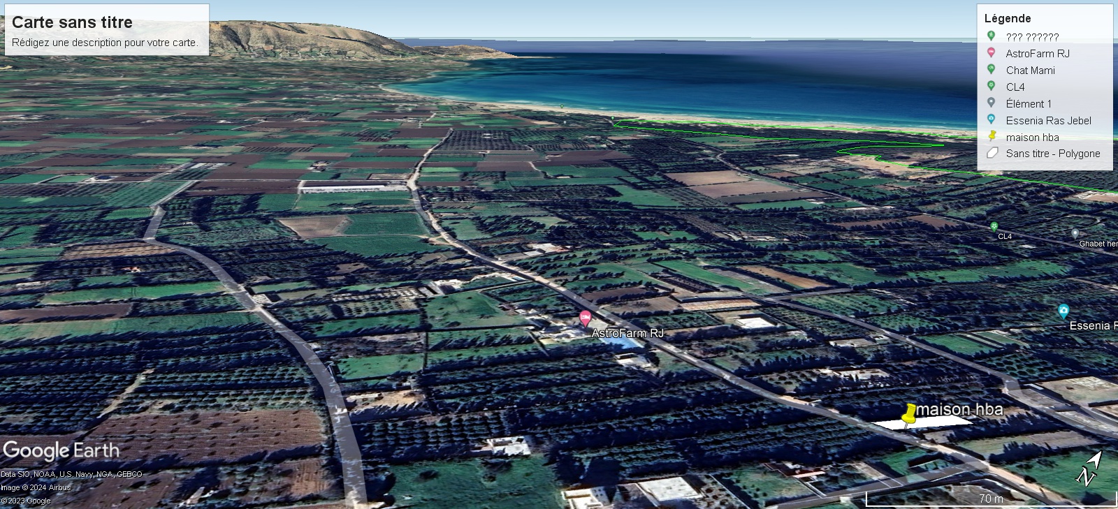 Ras Jebel&nbsp;Cite Kaa El Ballout&nbsp;Vente&nbsp;Maisons&nbsp;Maison s 2  terrain route plage mami rasjbal