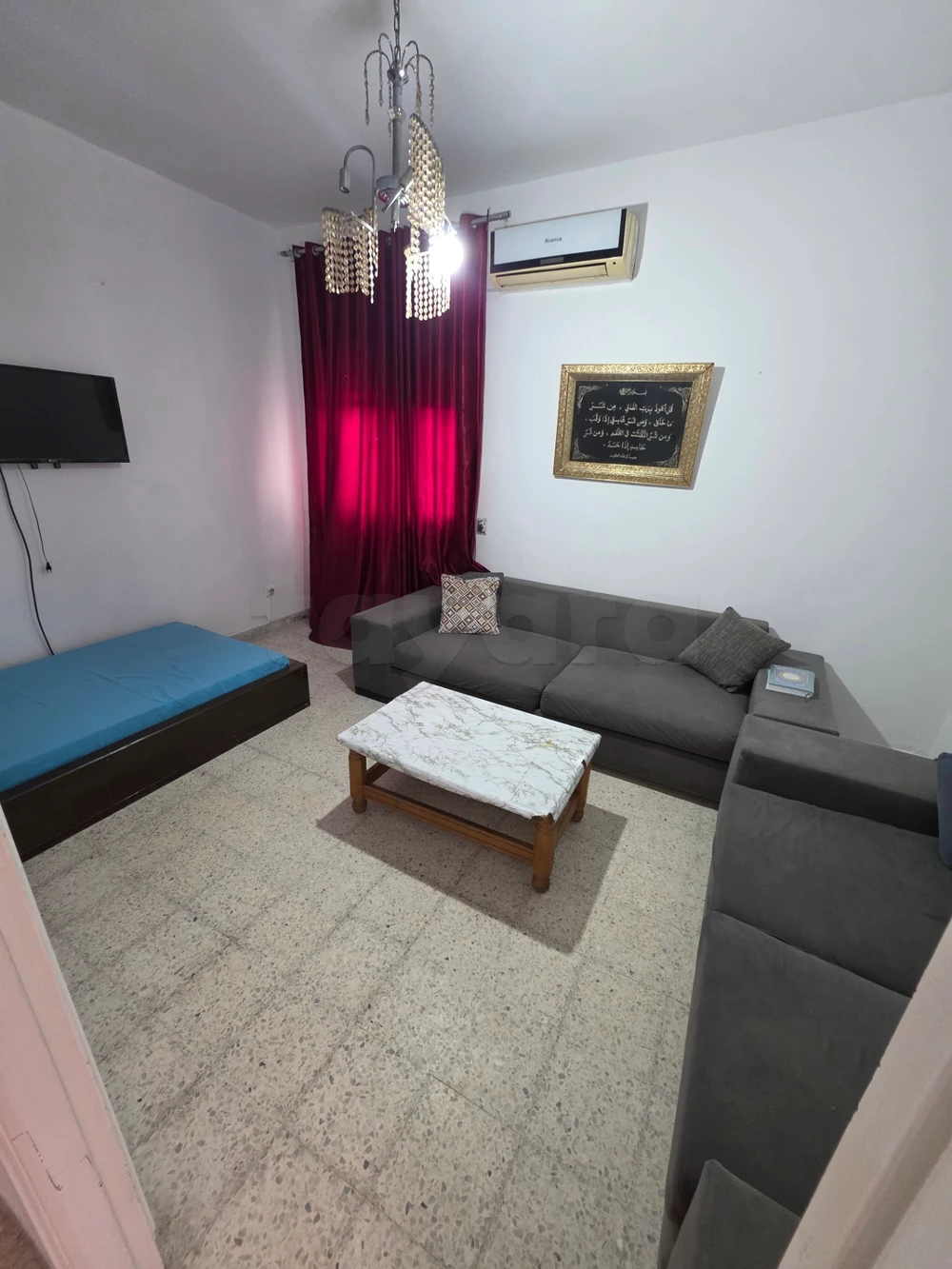 El Menzah&nbsp;El Manar 1&nbsp;Location&nbsp;Appart. 2 pi�ces&nbsp;Joli appartement s2 meubl�e au rdc