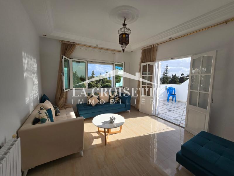 Carthage&nbsp;Amilcar&nbsp;Location&nbsp;Appart. 3 pi�ces&nbsp;Etage de villa s2 meubl� � carthage zel0563
