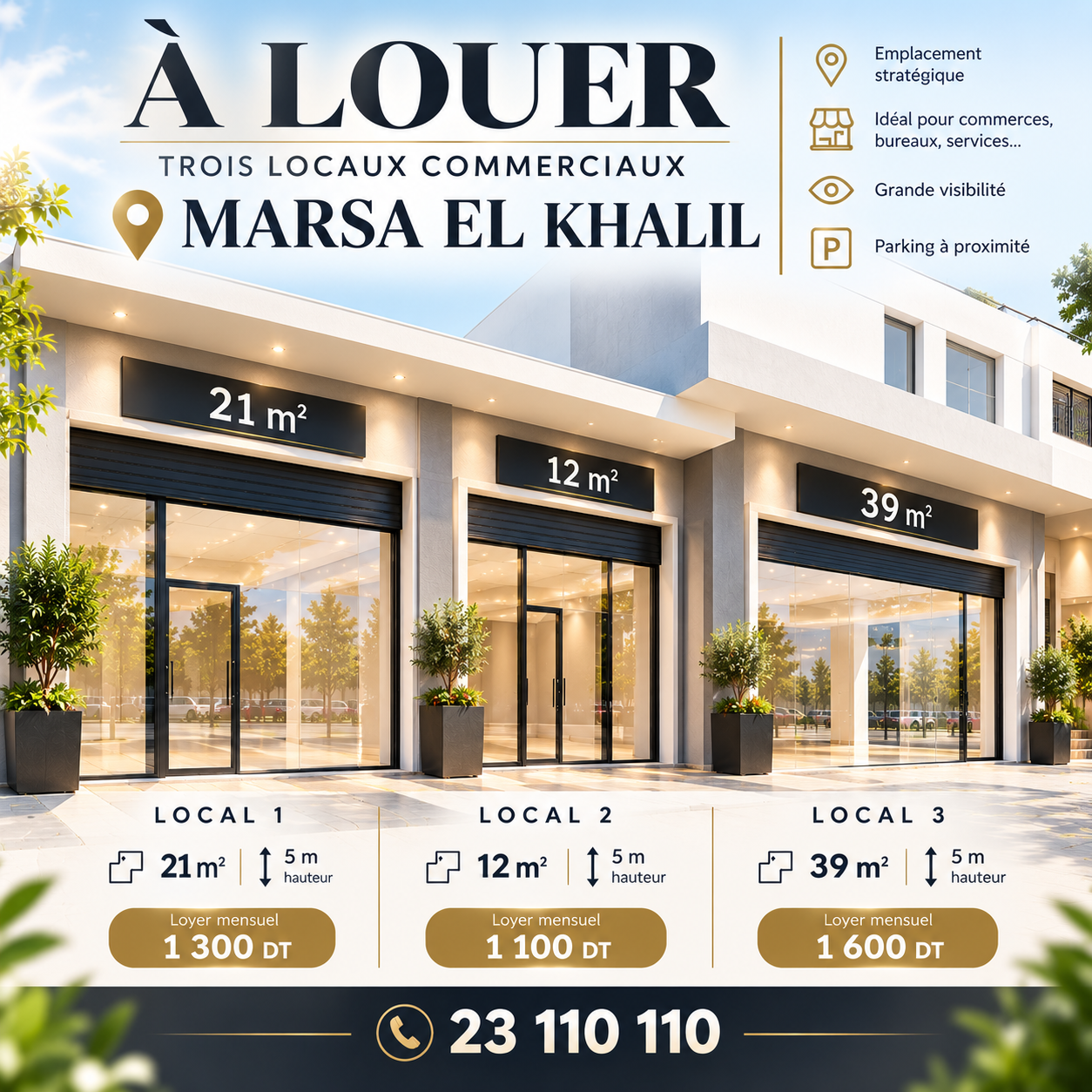 Bureaux & Commerces&nbsp;Surfaces