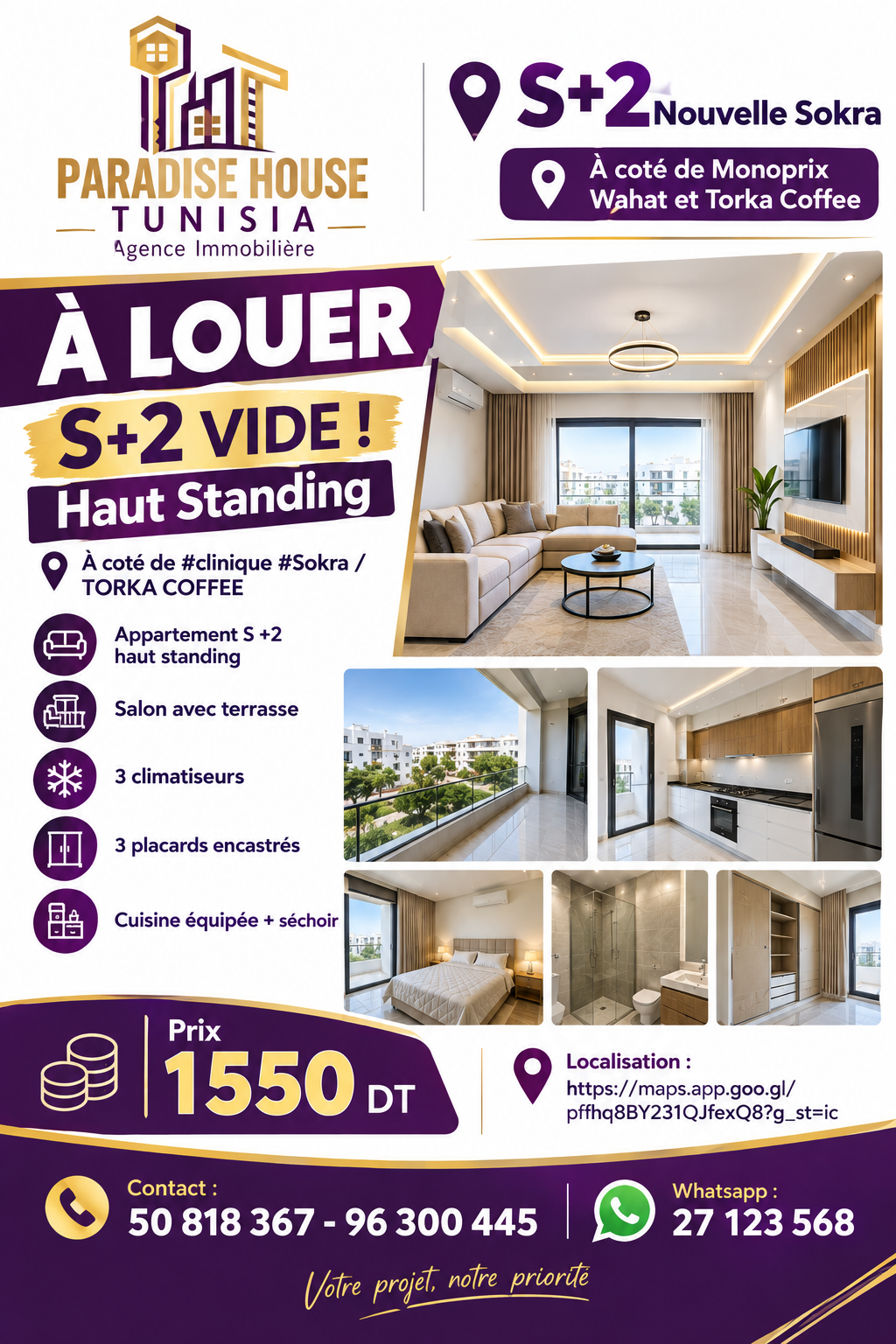 Location&nbsp;Appart. 3 pi�ces