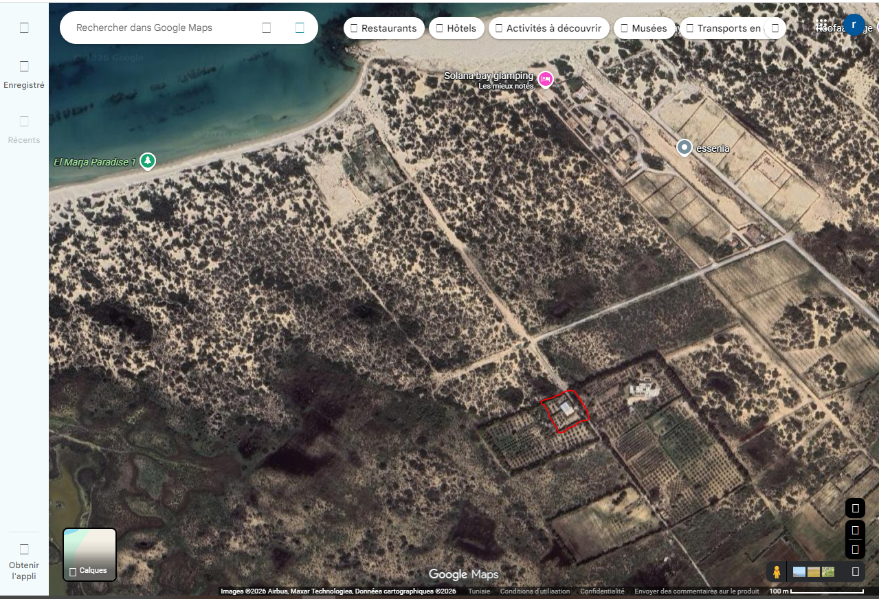 Soliman&nbsp;El Marja&nbsp;Terrain&nbsp;Terrain agricole&nbsp;Senya a 300m de la mer