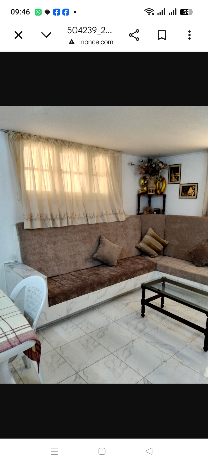 Sousse Jaouhara&nbsp;Cite Sahloul&nbsp;Location&nbsp;Appart. 1 pi�ce&nbsp;Disponible studio neuf  sahloul1