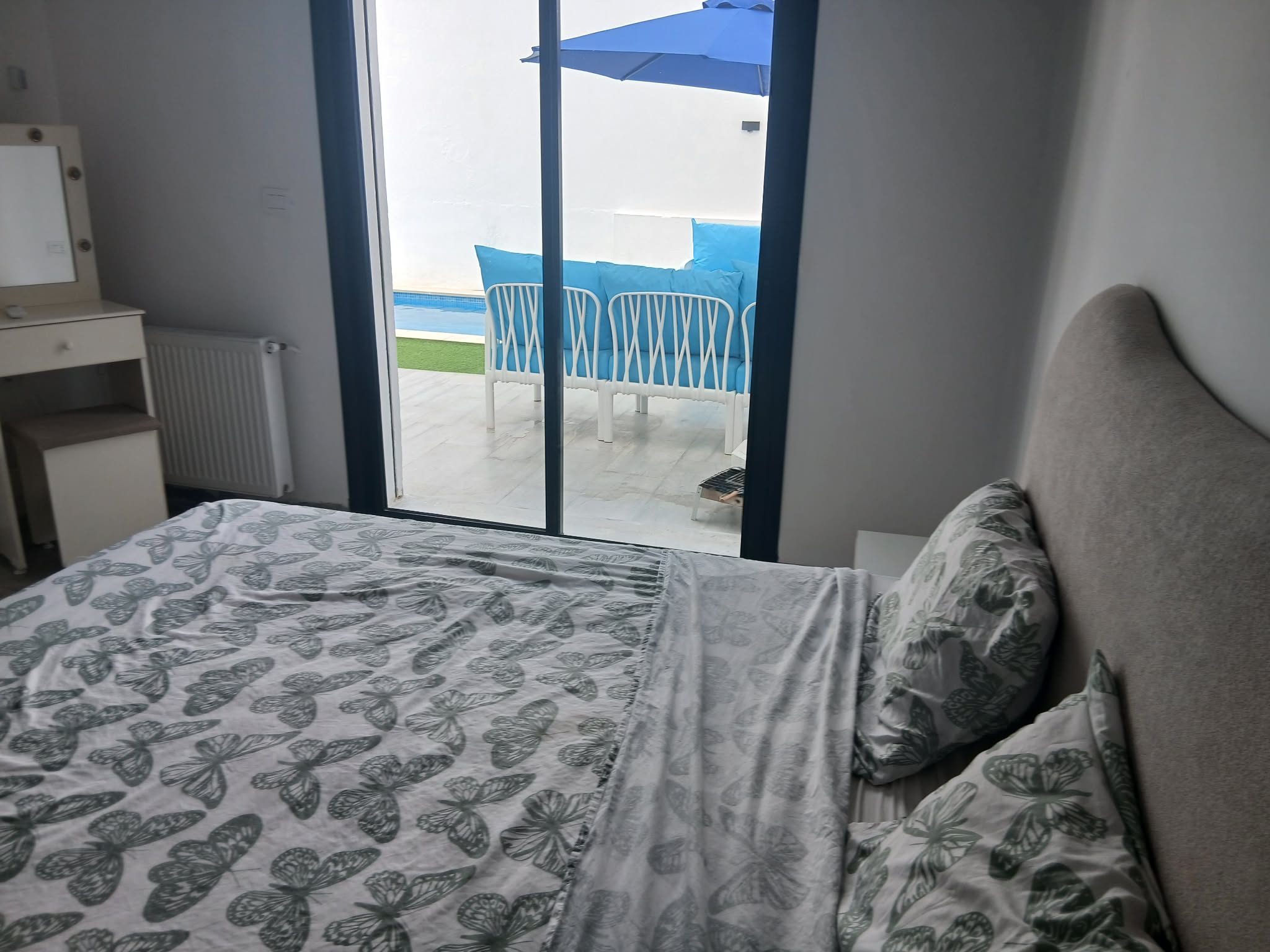 Hammamet&nbsp;Hammamet&nbsp;Location&nbsp;Appart. 3 pi�ces&nbsp;Rdc avec piscine kharouba hammamet nord