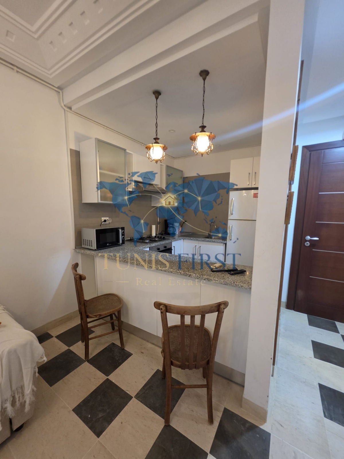 Ain Zaghouan&nbsp;Jardins de Carthage&nbsp;Location&nbsp;Appart. 2 pi�ces&nbsp;Appartement s1 meubl� aux  jardins de carthage