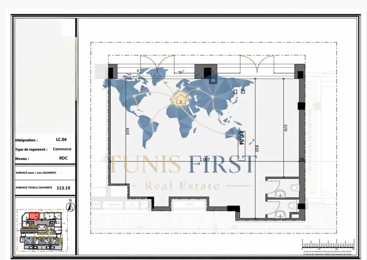 Ain Zaghouan&nbsp;Ain Zaghouan&nbsp;Bureaux & Commerces&nbsp;Surfaces&nbsp;Local commercial � ain zaghouan nord