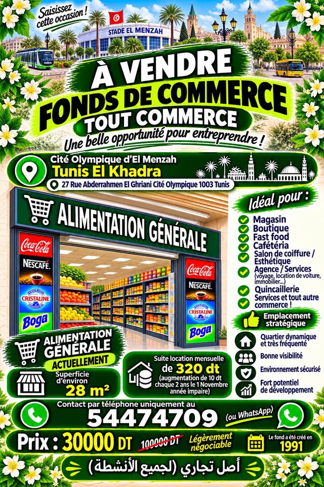 Bureaux & Commerces&nbsp;Fond de Commerce
