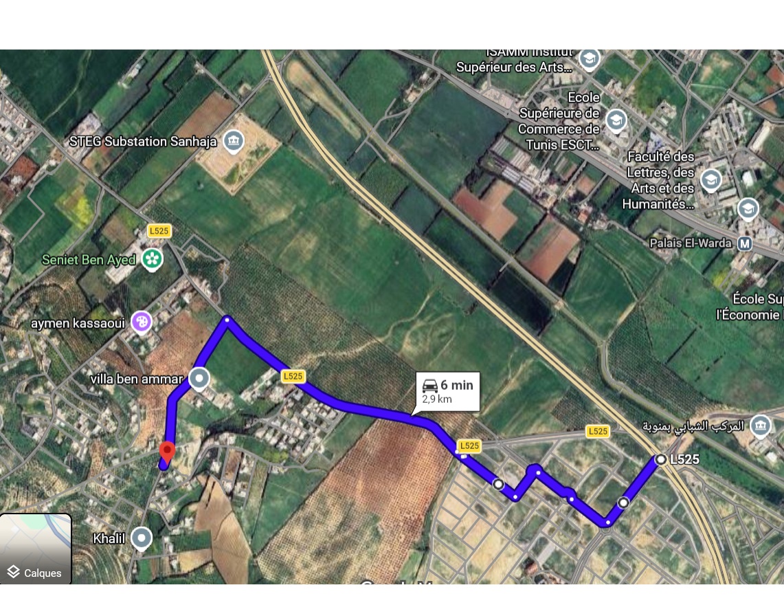 Mannouba&nbsp;La Mannouba&nbsp;Terrain&nbsp;Terrain nu&nbsp;Terrain de 1000m � sanhaja 3