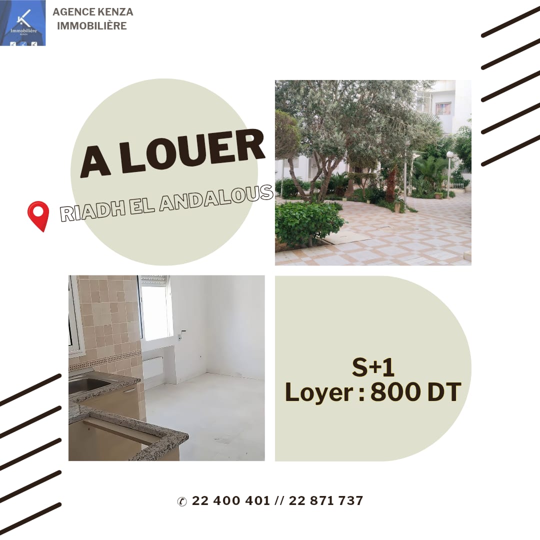 Ariana Ville&nbsp;Riadh Landlous&nbsp;Location&nbsp;Appart. 2 pi�ces&nbsp;Appartement splus1 � riadh andalous