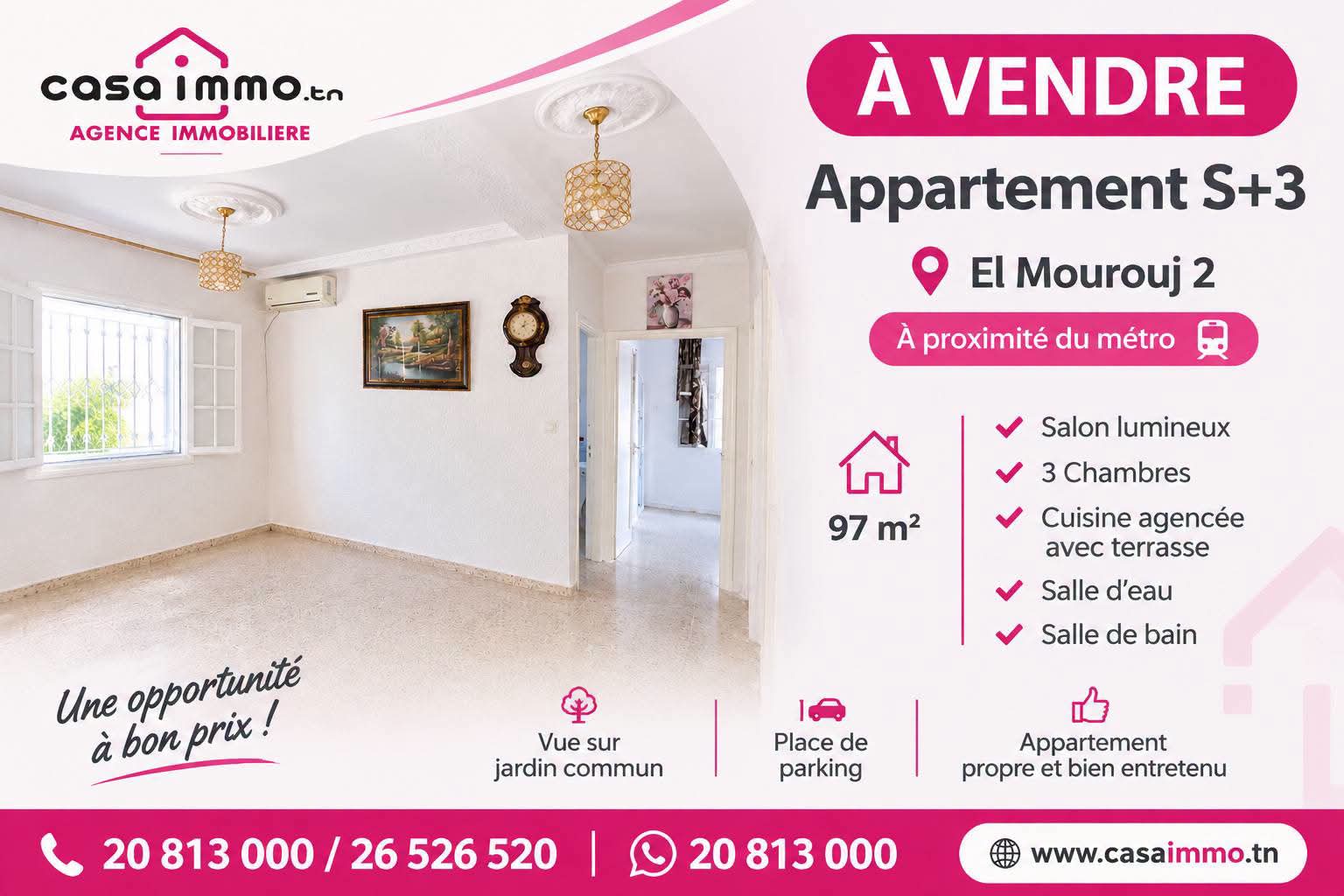 El Mourouj&nbsp;El Mourouj&nbsp;Vente&nbsp;Appart. 4 pi�ces&nbsp;S2  mourouj 2 rdc
