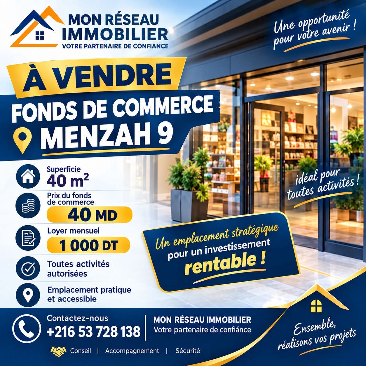 Bureaux & Commerces&nbsp;Fond de Commerce