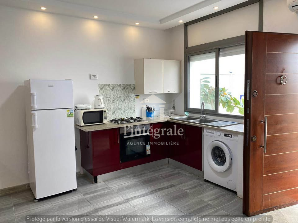 Mnihla&nbsp;Jardins d'el Menzah&nbsp;Location&nbsp;Appart. 2 pi�ces&nbsp;S1 meubl� et avec jardin cit�lfaouz