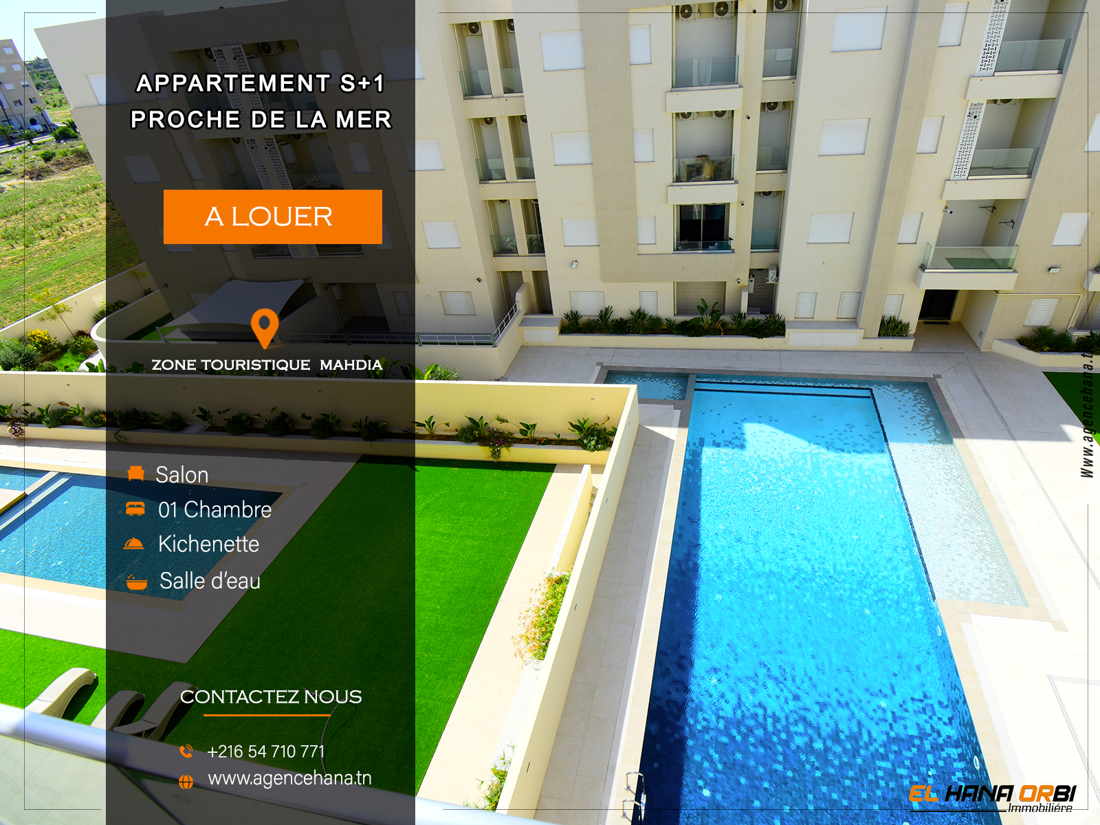 Mahdia&nbsp;Mahdia&nbsp;Location&nbsp;Appart. 1 pi�ce&nbsp;Apparemment s1 avec piscine