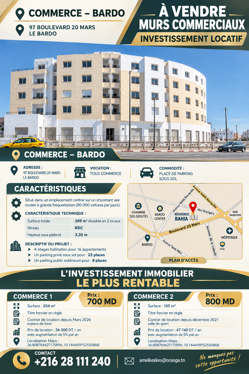 Bureaux & Commerces&nbsp;Surfaces